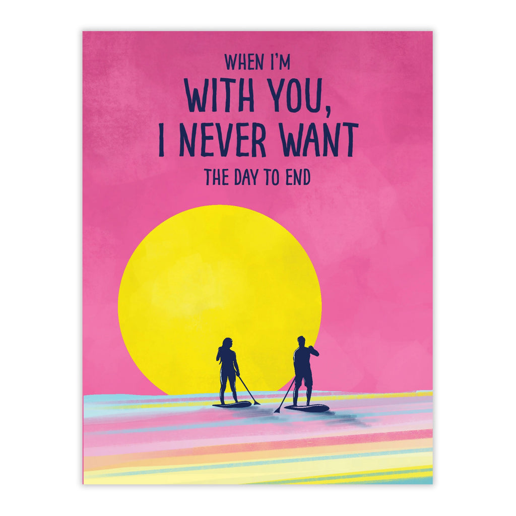 Stand Up Paddleboard Love Card.