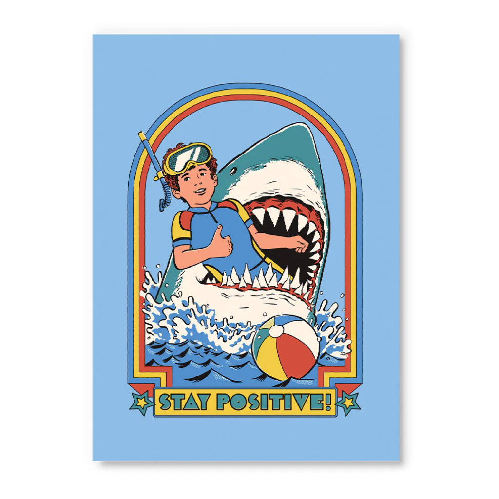 Steven Rhodes Stay Positive Postcard.