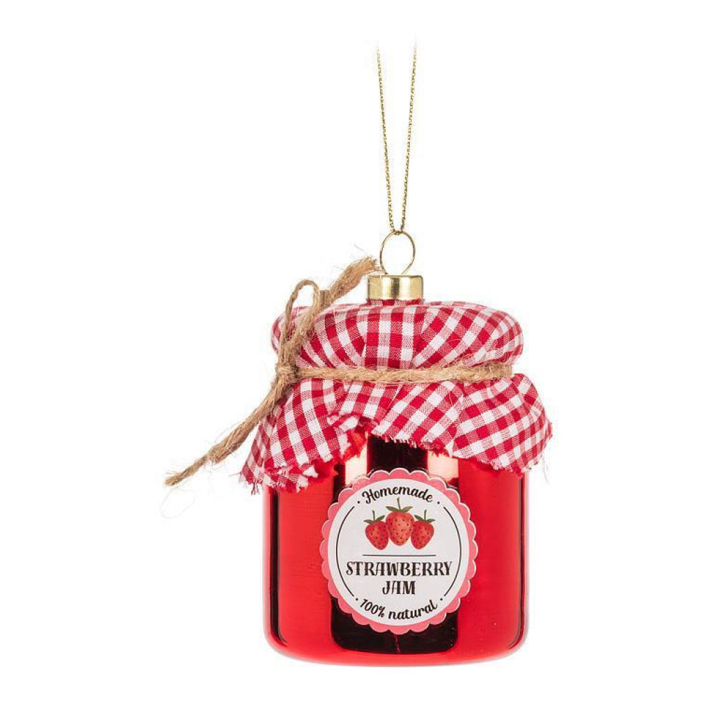 Strawberry Jam Jar Ornament.