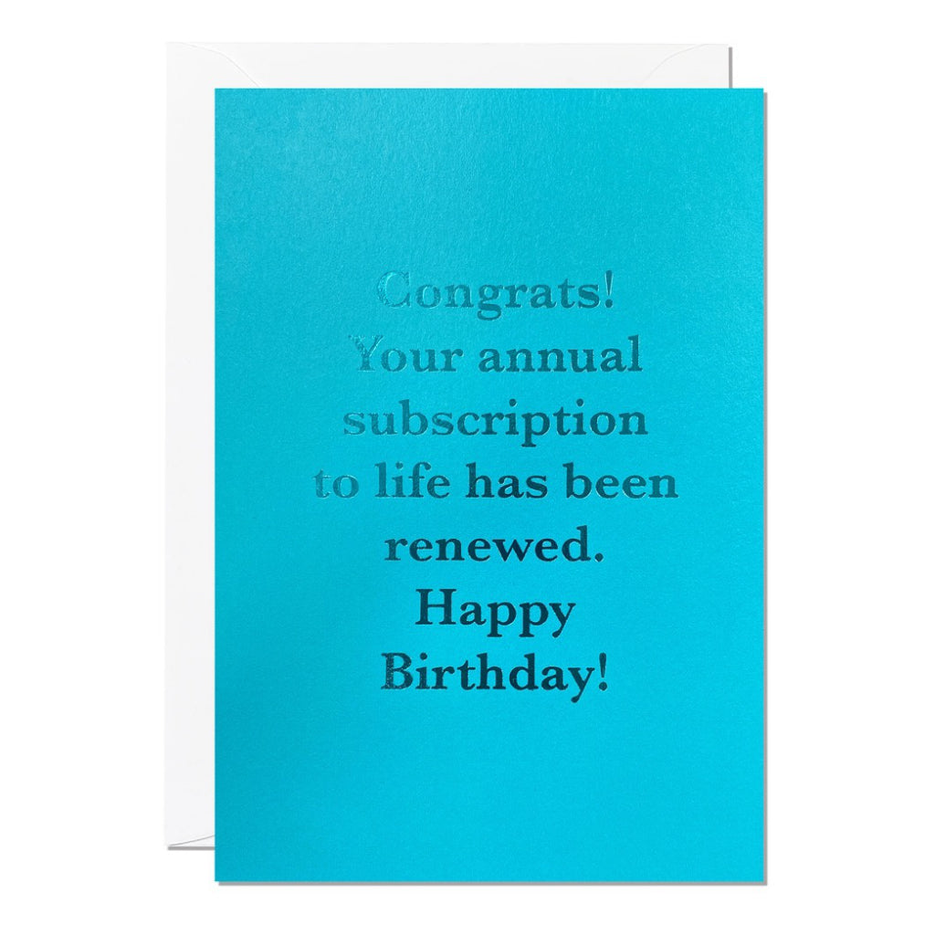 Subscription Birthday Card.