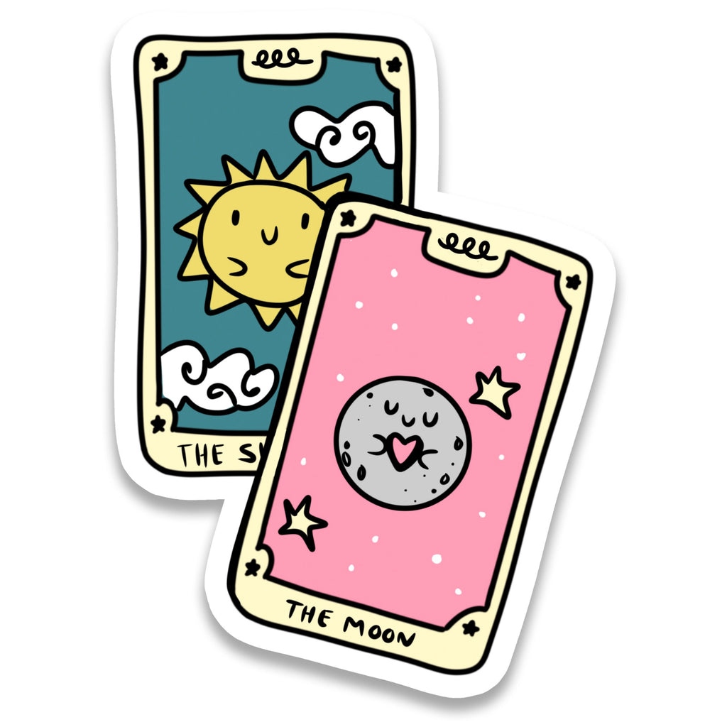 Sun & Moon Tarot Sticker.