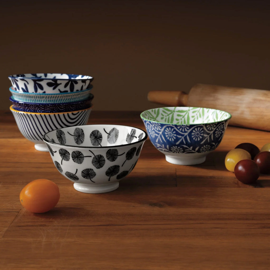 Sunburst Stamped Bowl 3.5 Inch on table.