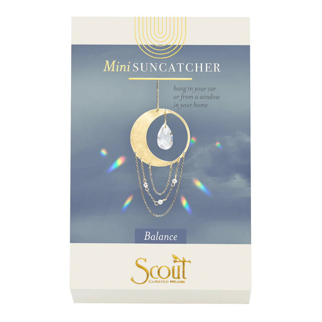 Suncatcher Crescent Moon/Balance packaging.