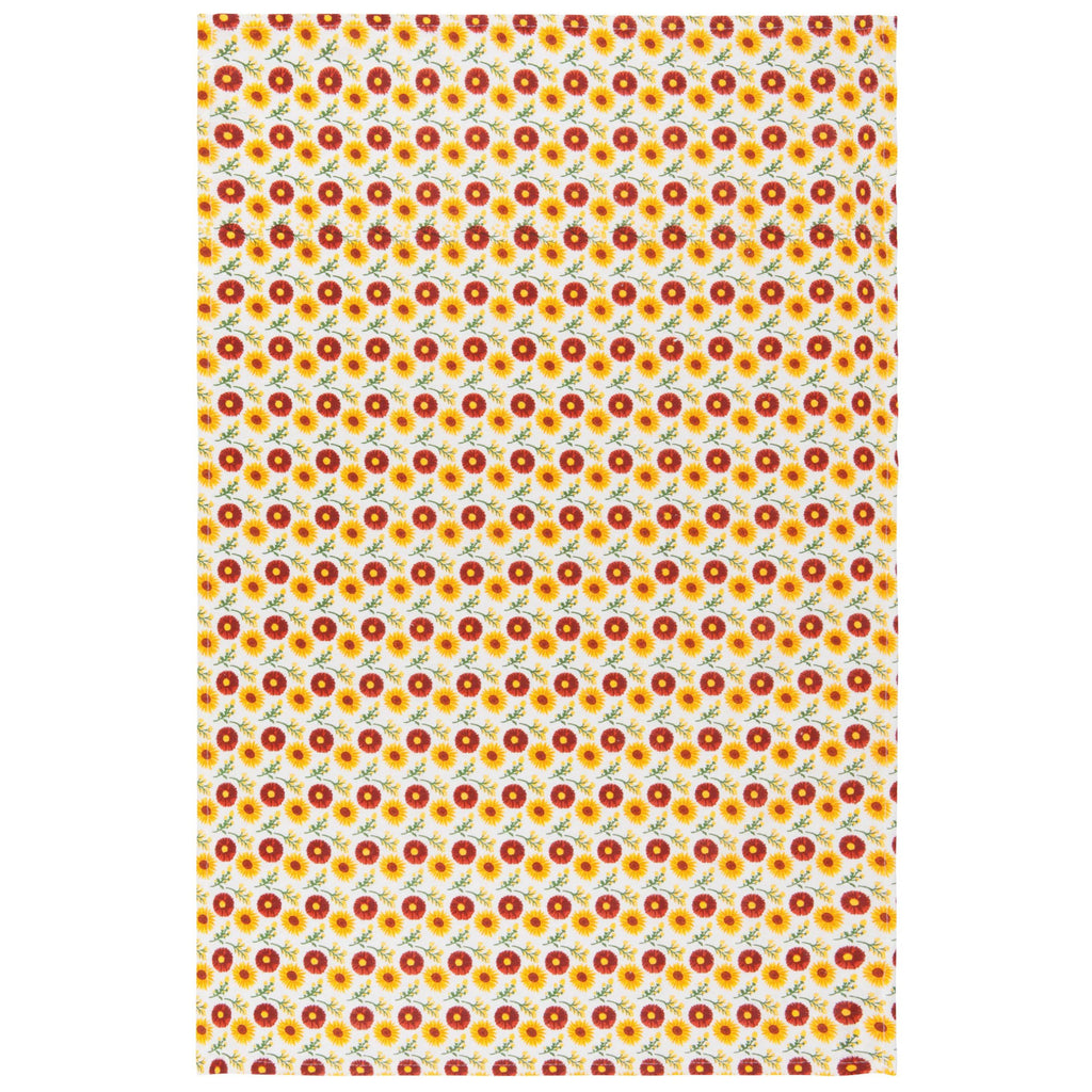 Sunflower Splendor Bakers Floursack Dishtowel with flower pattern.