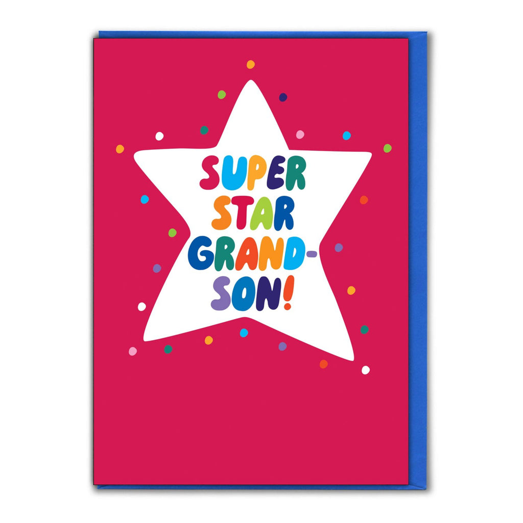 Super Star Grandson Card.
