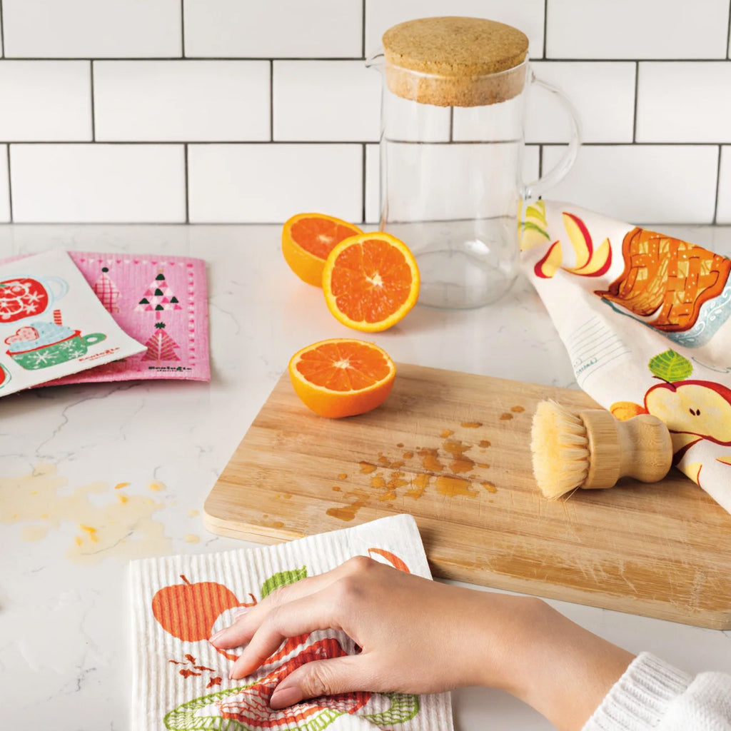 Sweet as Pie Swedish Sponge Cloth on table.