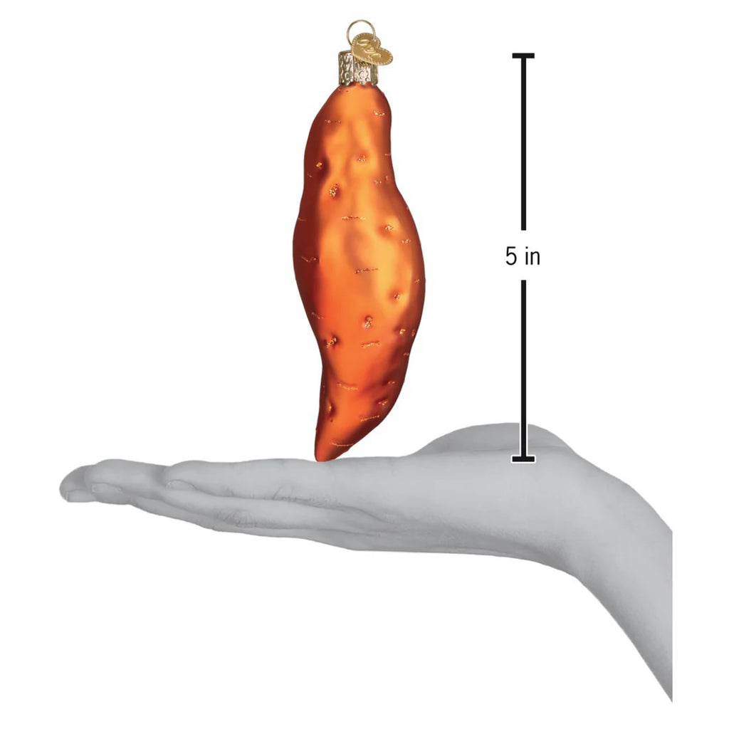 Sweet Potato Ornament dimensions.