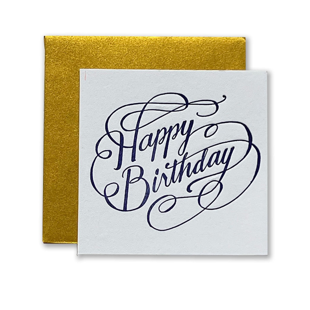 Swirl Happy Birthday Tiny Card.
