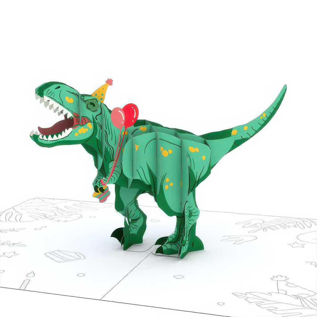 T-Rex Birthday Playpop Card.