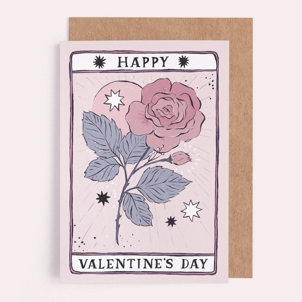 Tarot Rose Valentine's Day Card.