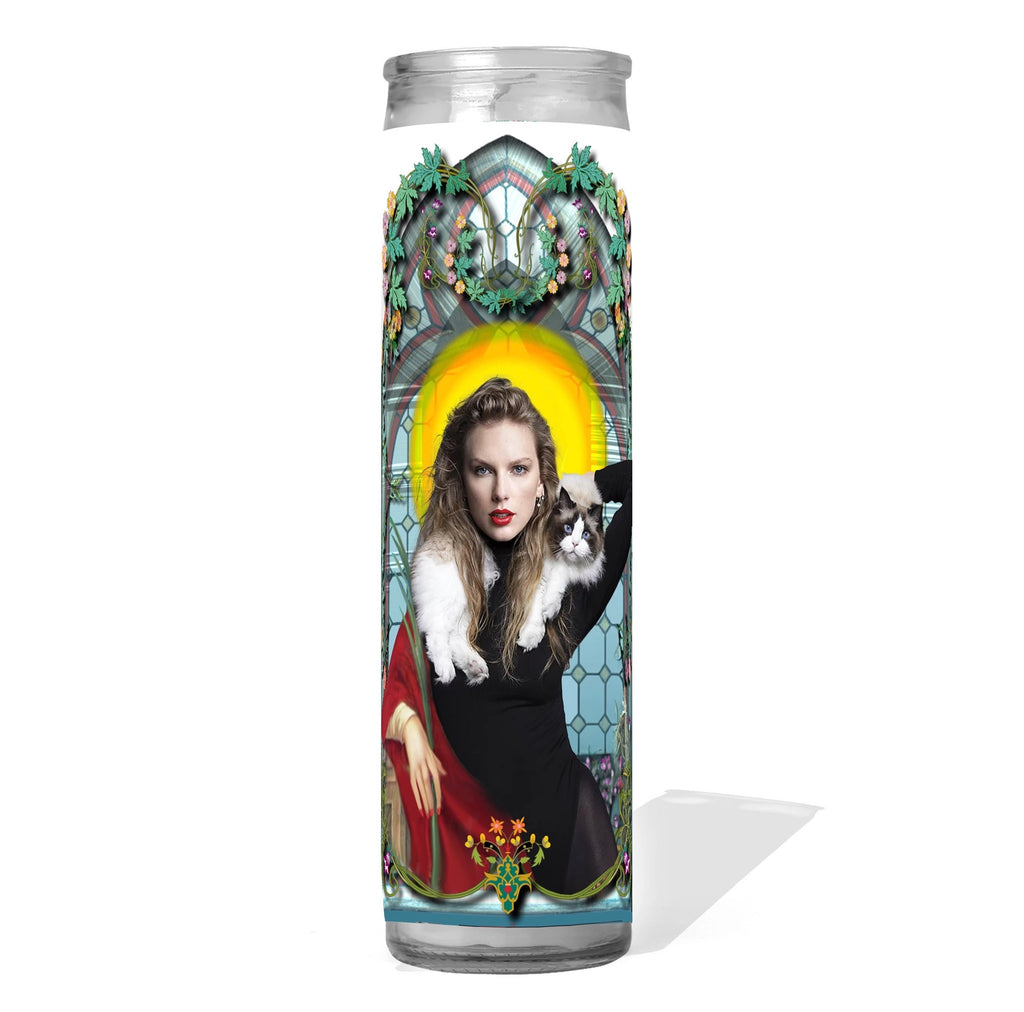 Taylor Swift & Cat Prayer Candle.