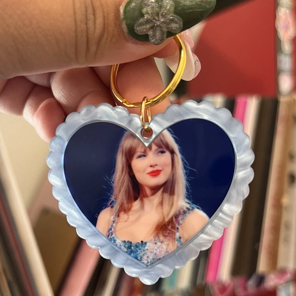 Taylor Swift Heart Shaped Keychain.