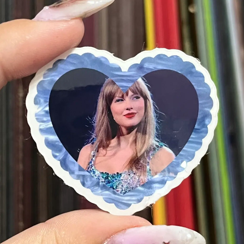 Taylor Swift Heart Shaped Sticker.