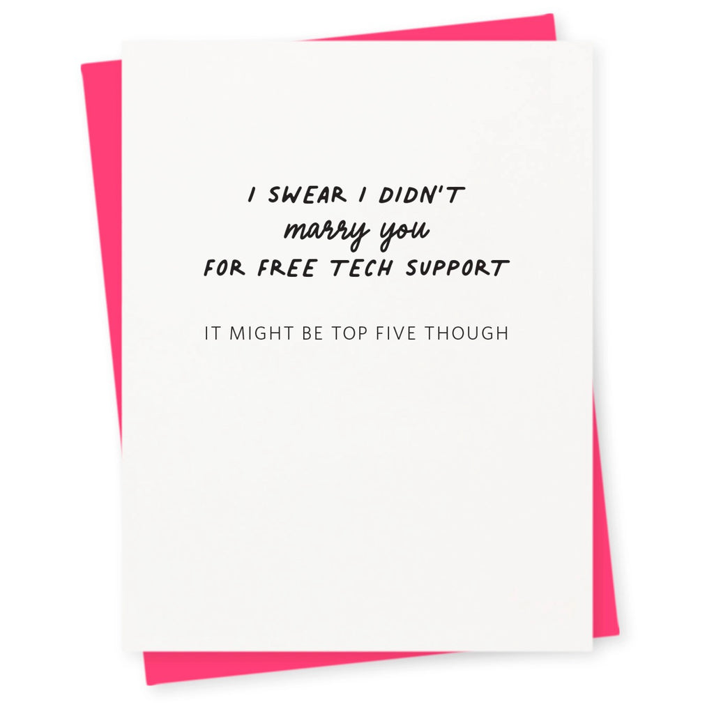 Tech Support Love Card.