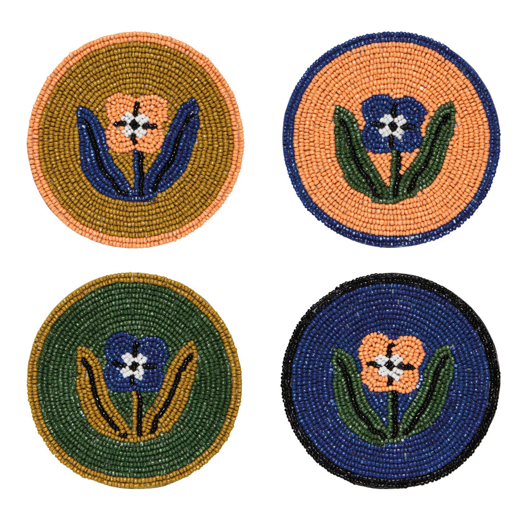 Teppi Beaded Coasters Set of 4.