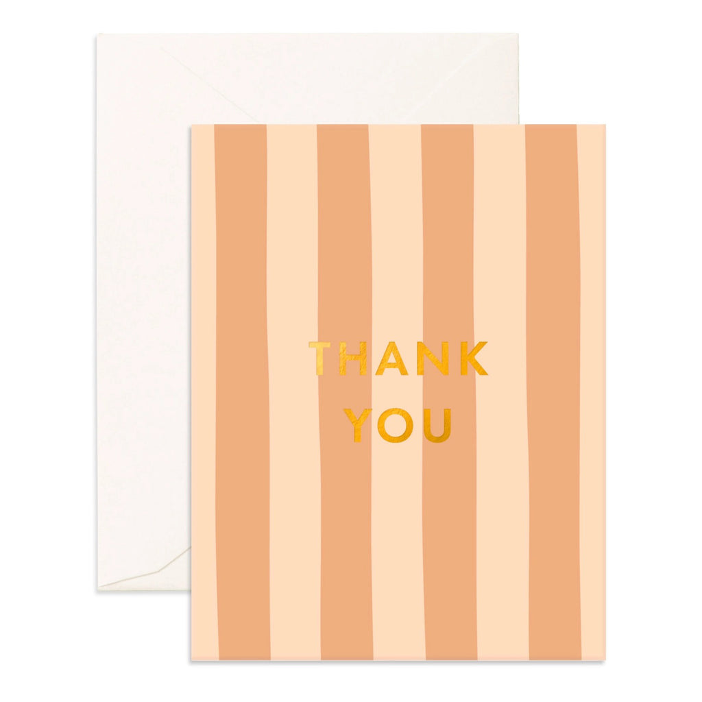 Thank You Corsica Stripe Greeting Card.