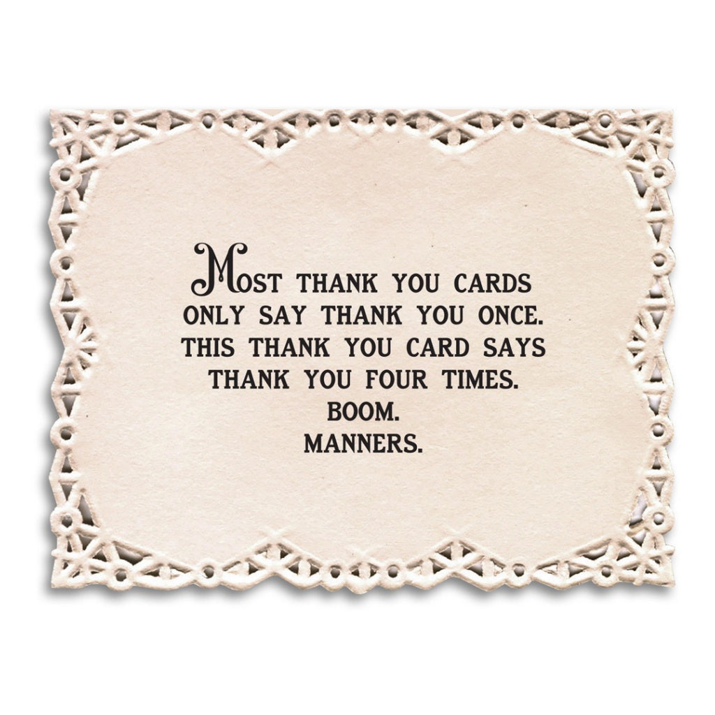 Thank You Four Times Card.