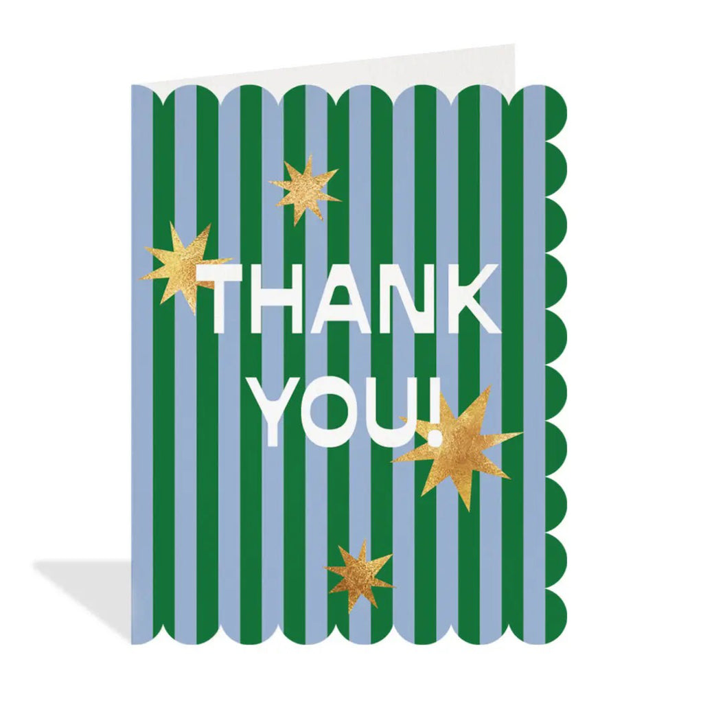 Thank You Stars Scalloped Card.