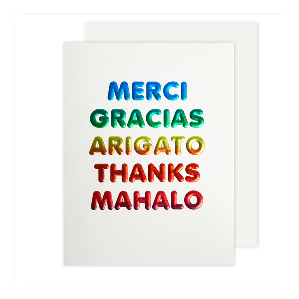 Thanks Languages Thank You Card.
