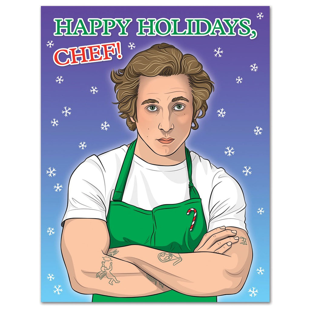 The Bear Happy Holidays Chef Christmas Card.