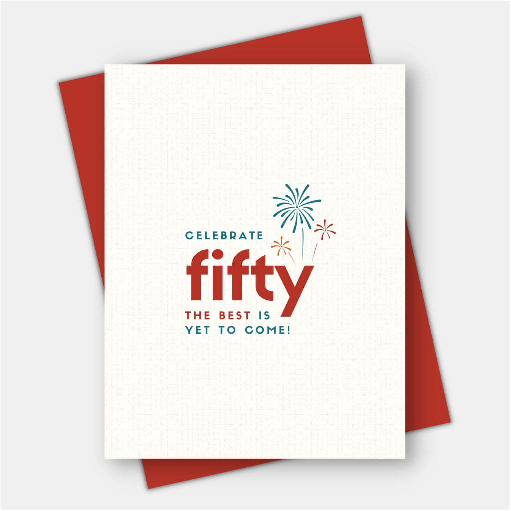 The Best Is Yet To Come 50th Birthday Card.