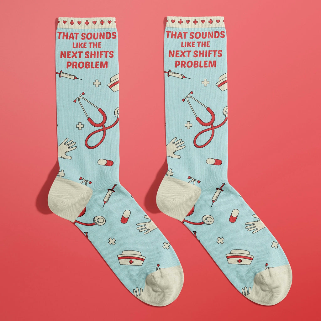 The Next Shifts Problem Socks - alt view.