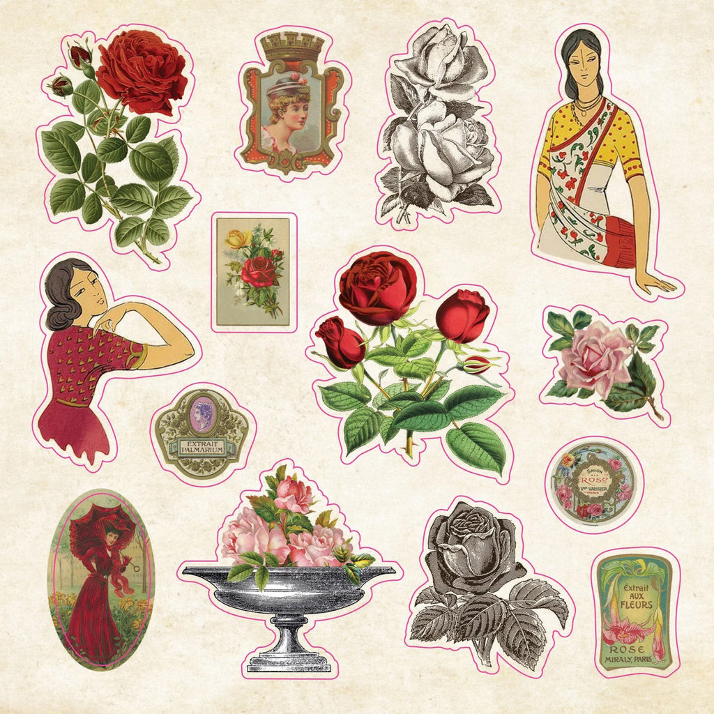 The Sticker Book of Curiosities sample page 1.