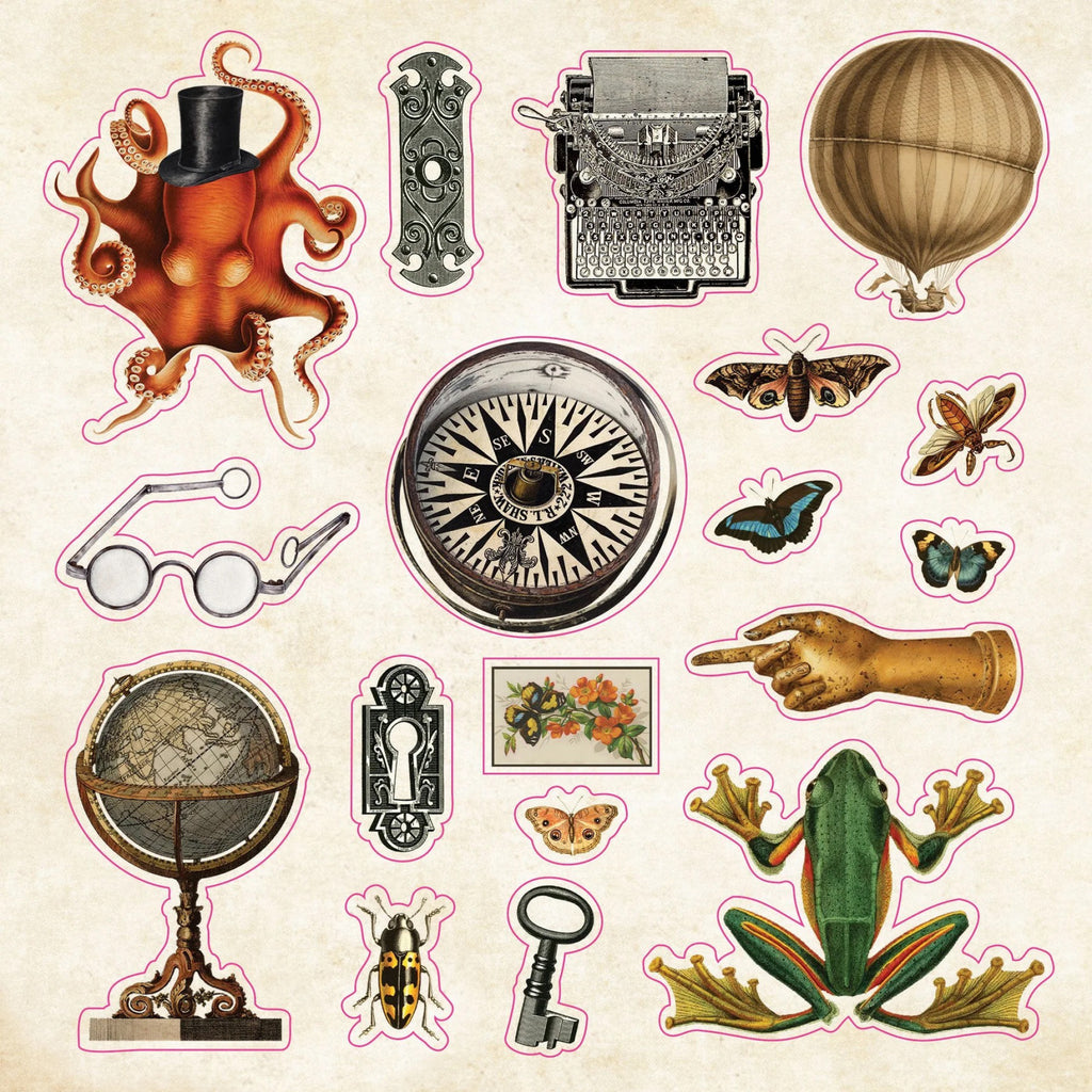 The Sticker Book of Curiosities sample page 2.