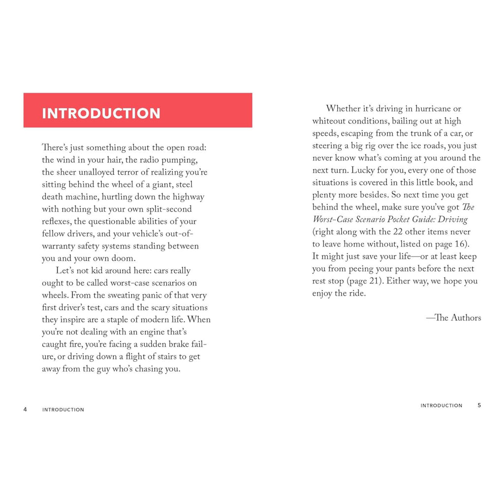 The Worst-Case Scenario Pocket Guide: Driving - spread 1.