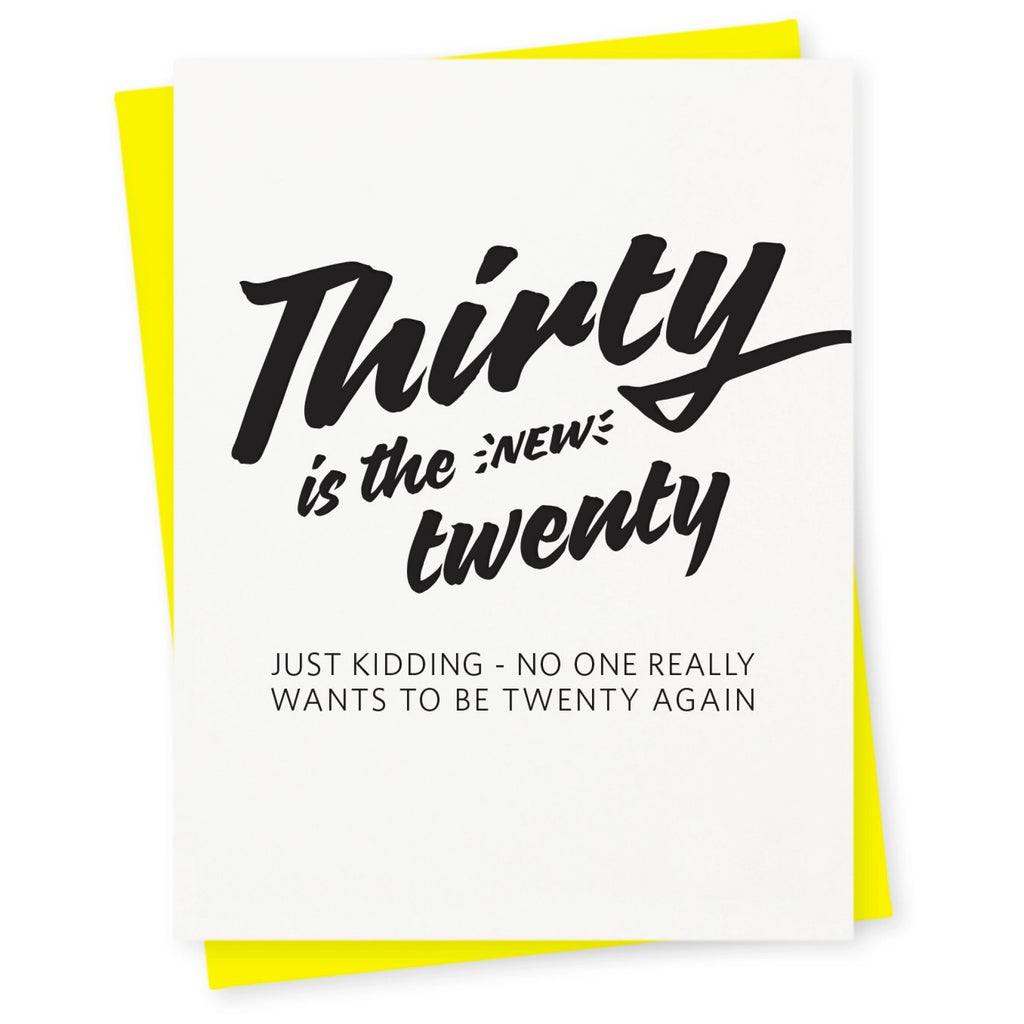 Thirty Is The New Twenty Birthday Card.