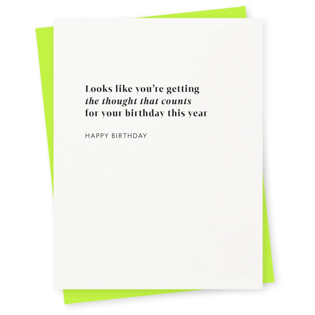 Thought That Counts Birthday Card.