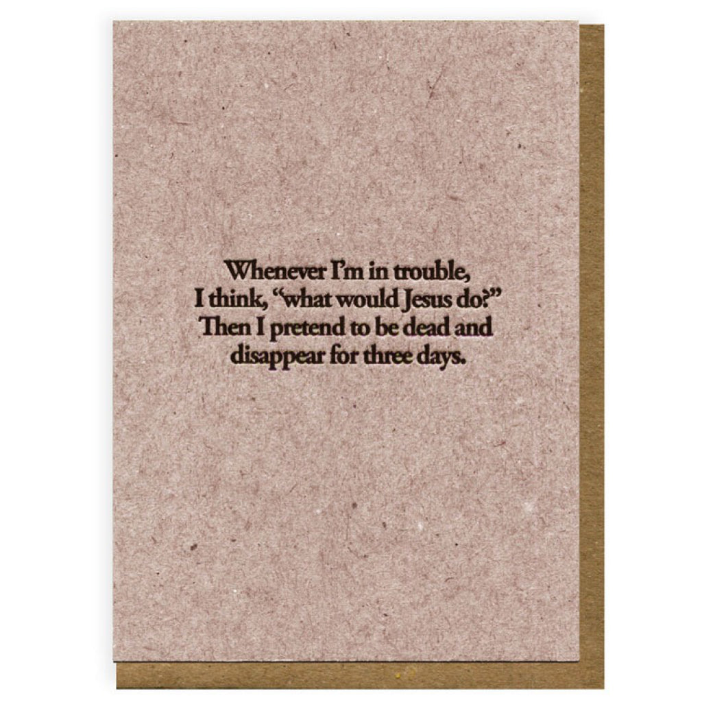 Times Of Trouble Card.