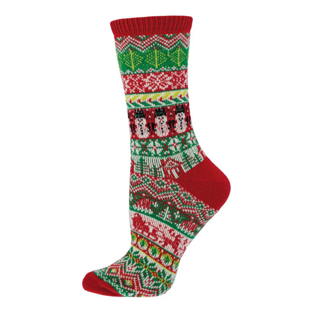 Tis The Season Sweater Socks Red & Green.