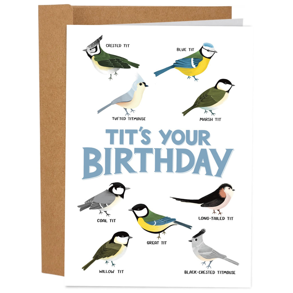 Tit's Your Birthday Birds Card.