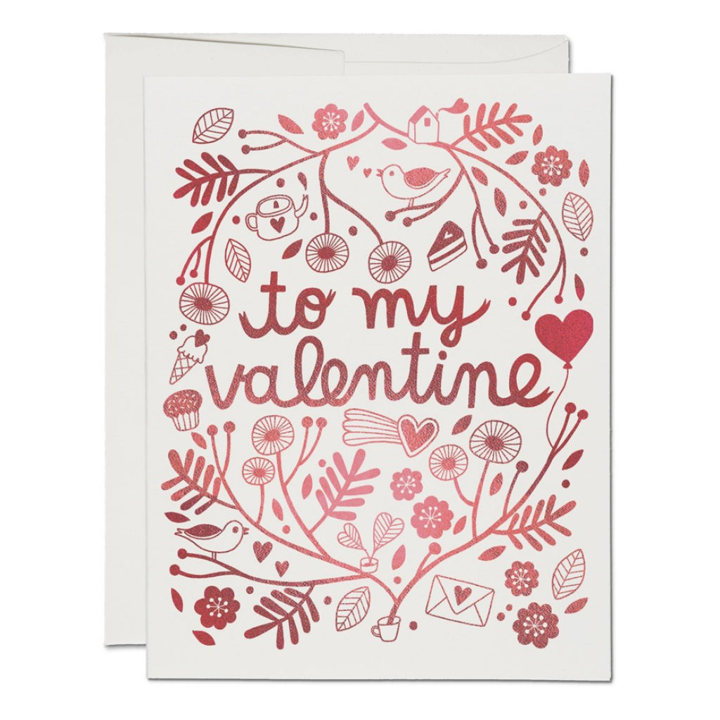 To My Valentine Red Foil Card.