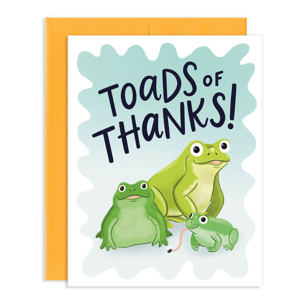Toads Of Thanks Frog Card.