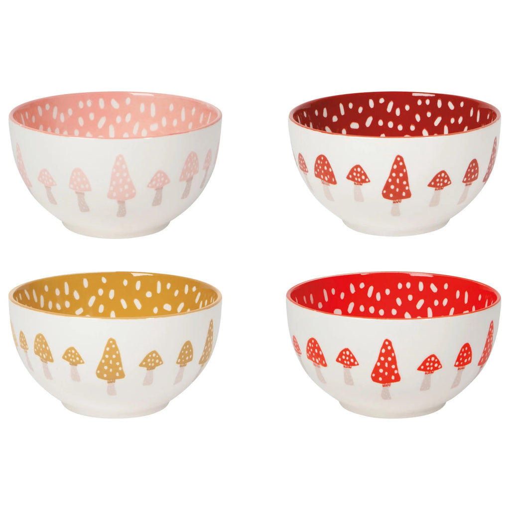 Toadstool Everyday Bowls Set of 4.