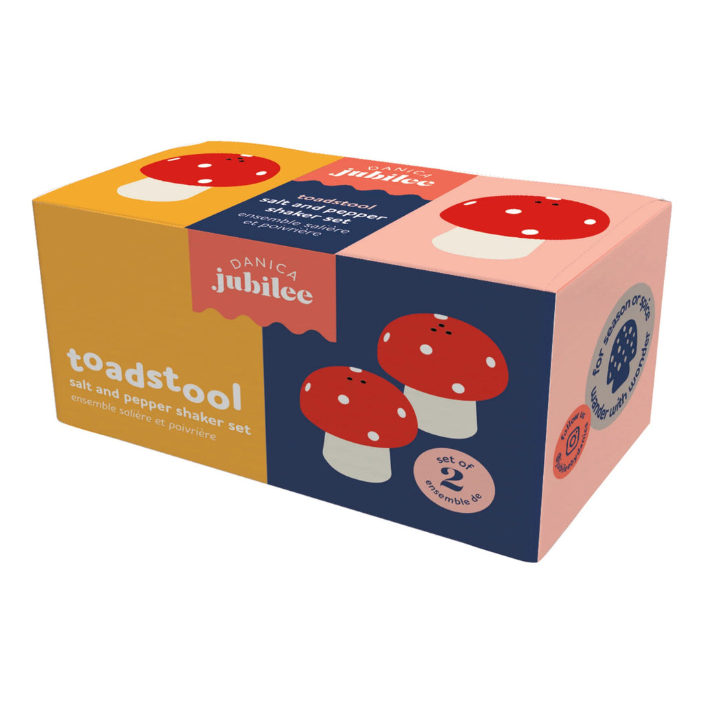 Toadstool Salt & Pepper Set packaging.