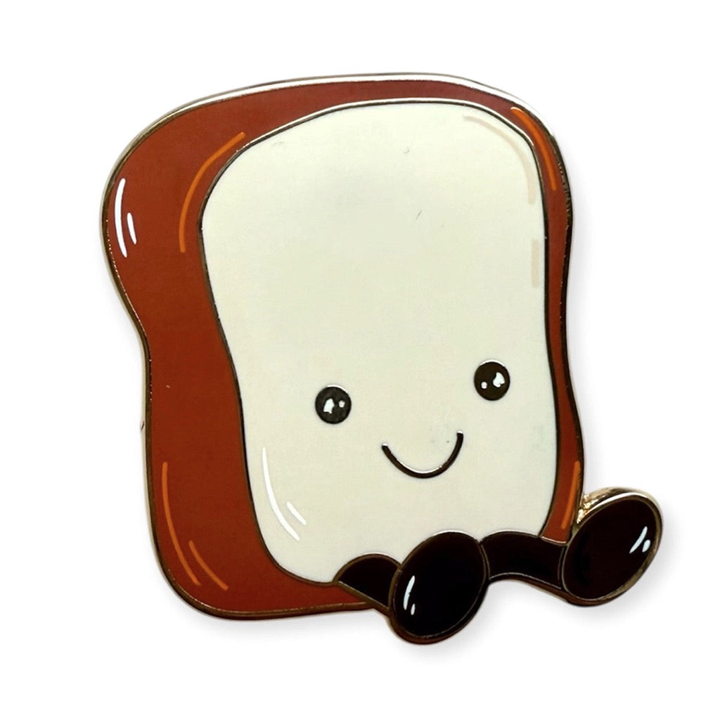 Toast Enamel Pin.