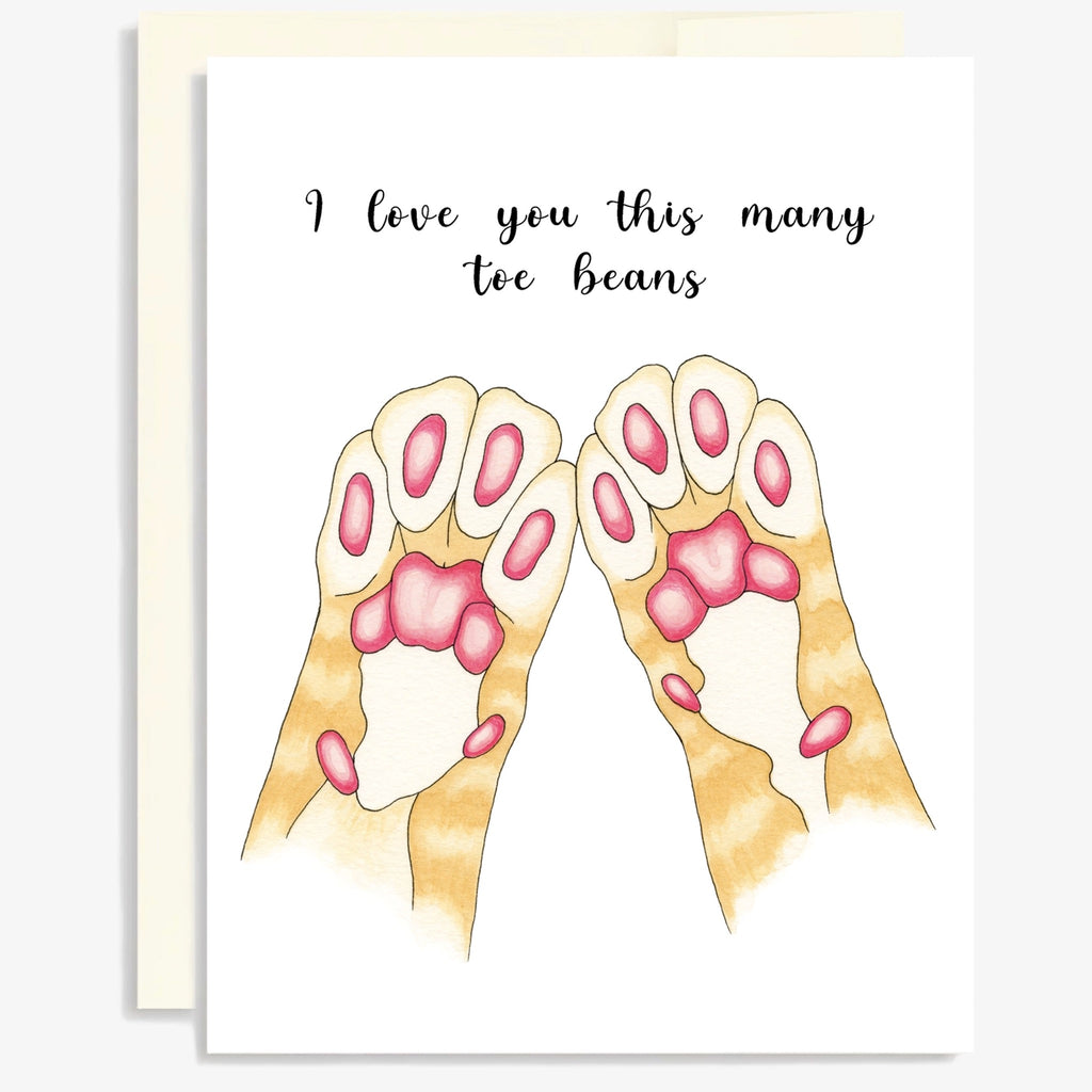 Toe Beans Card.