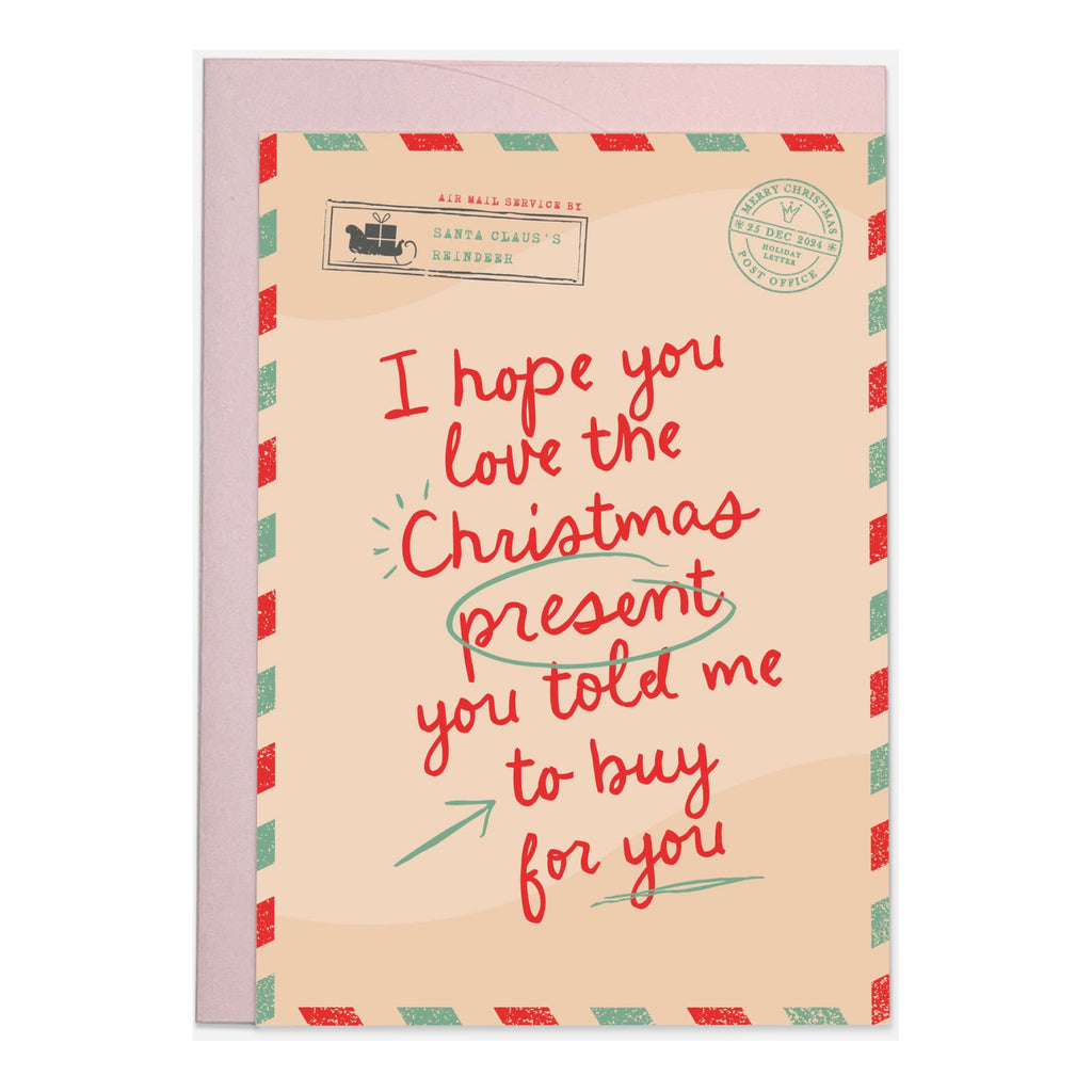 Told Me To Buy Christmas Card.