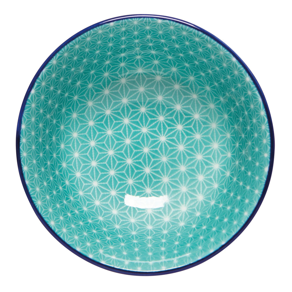 Top of Blue Waves Stamped Bowl 3.5 Inch.