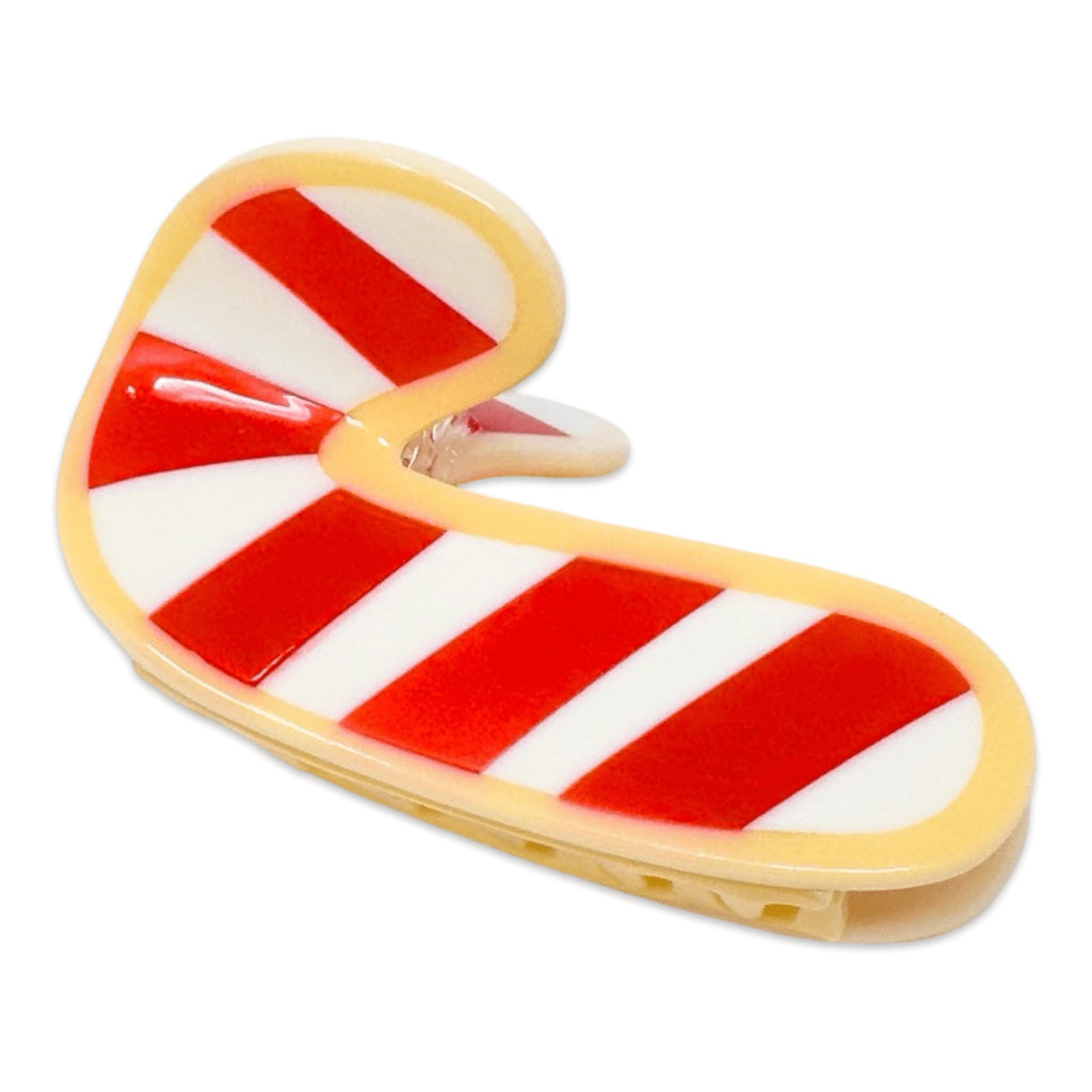 Top of Candy Cane Holiday Hair Claw.
