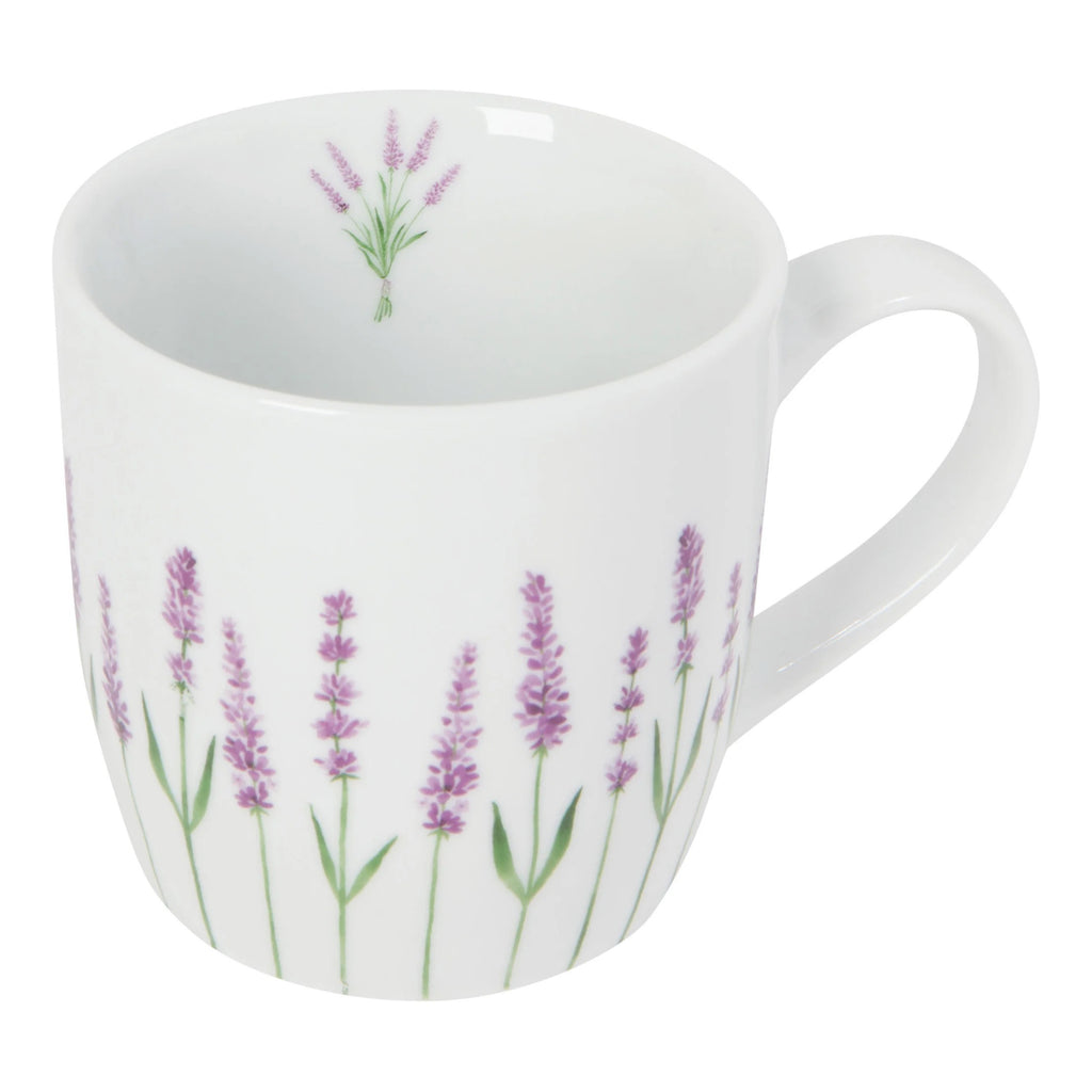 Top of Lavender Porcelain Mug.