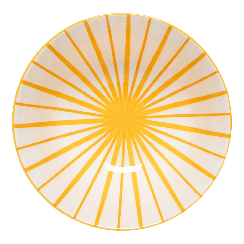 Top of Sunburst Stamped Bowl 6 inch.