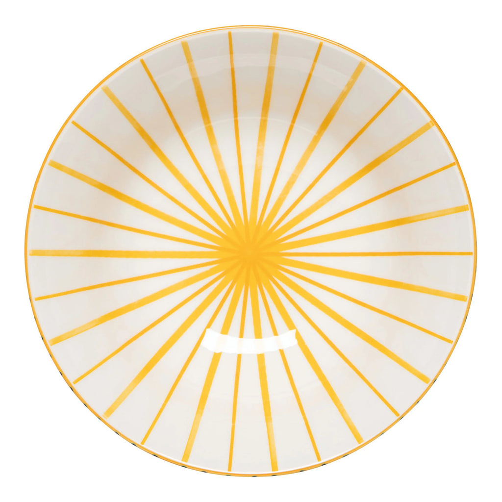 Top of Sunburst Stamped Bowl 8 inch.