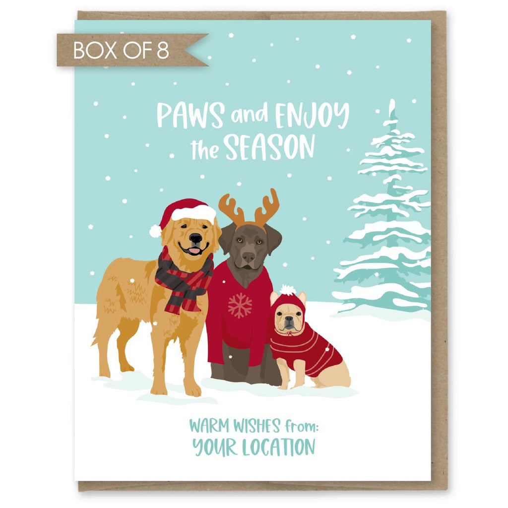 Toronto Festive Dogs Boxed Christmas Cards .