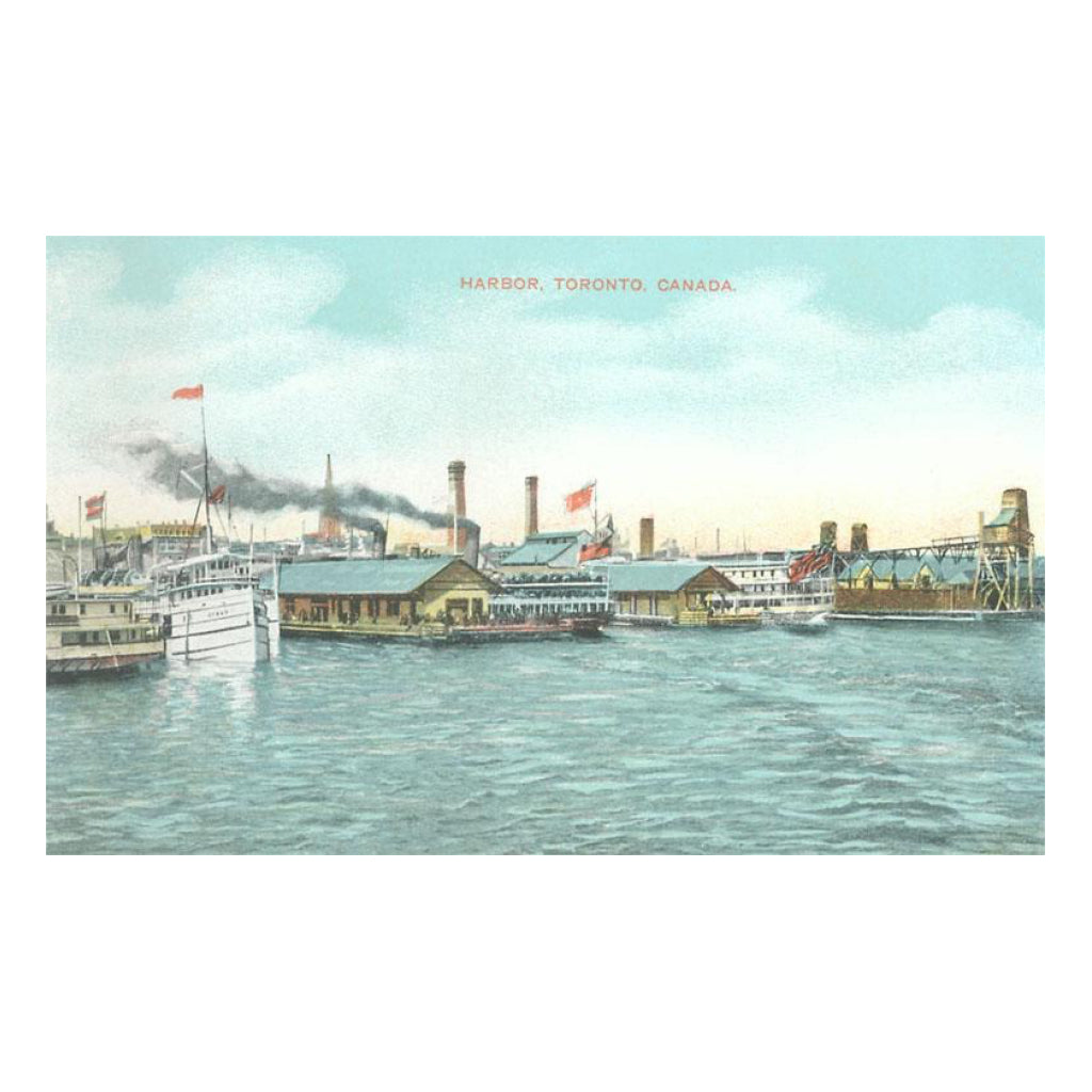 Toronto Harbor Vintage Image Postcard.