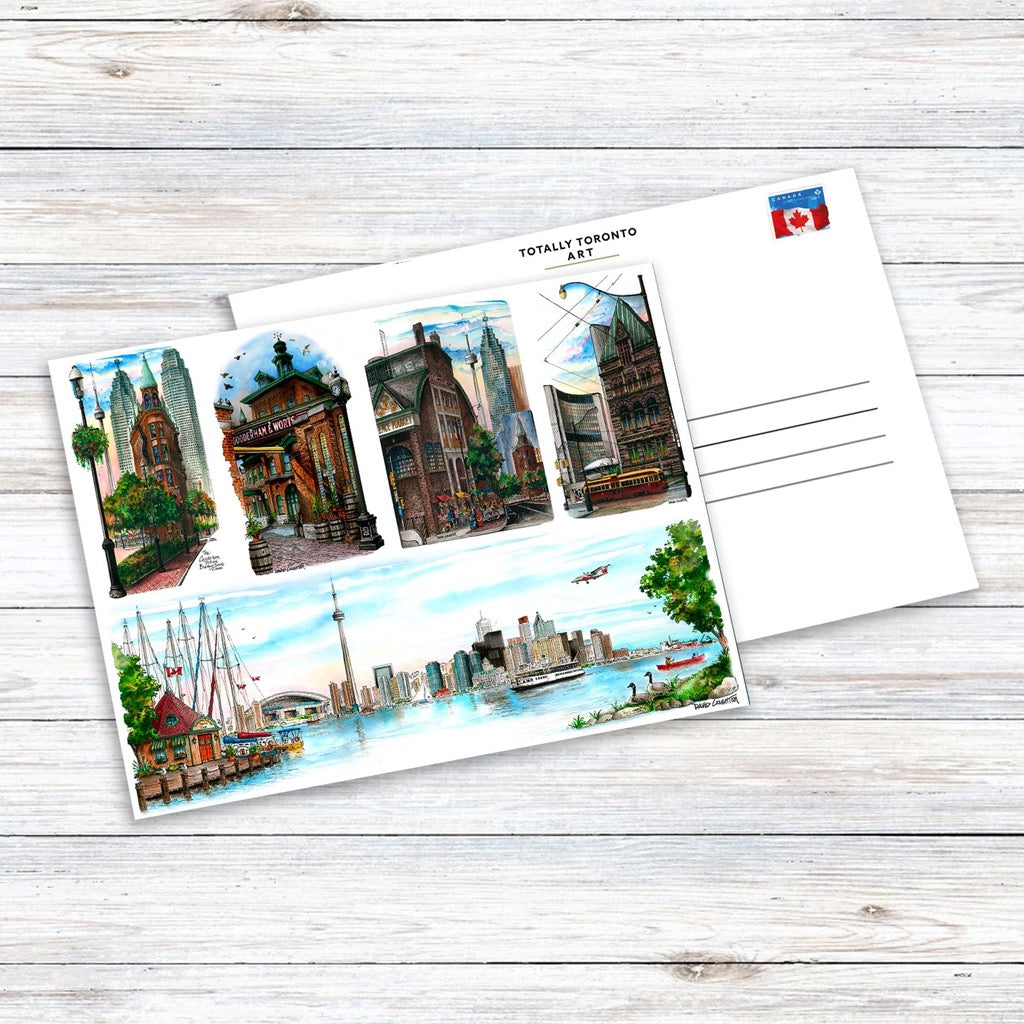 Toronto Historic Landmarks Postcard front and back.