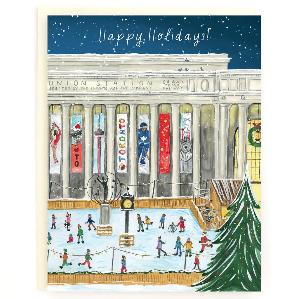 Toronto Union Station Wraparound Holiday Card.